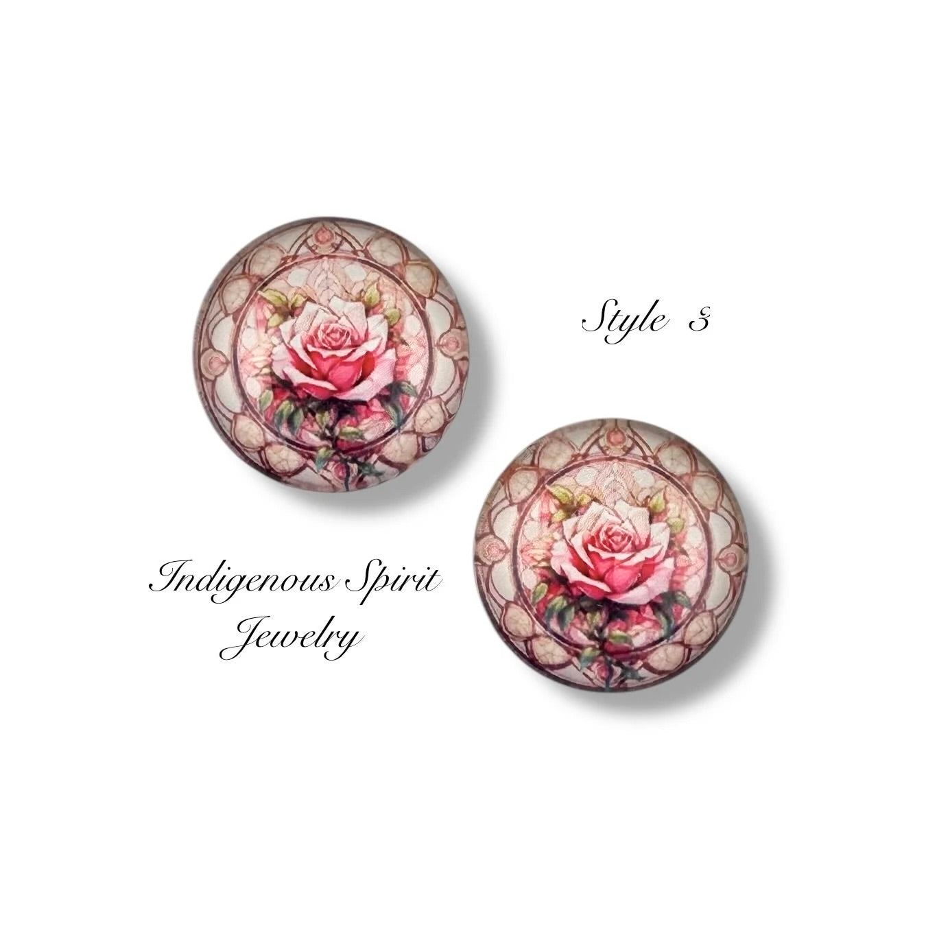 Donna's Personal Flower Picks Glass Cabochons (18mm)