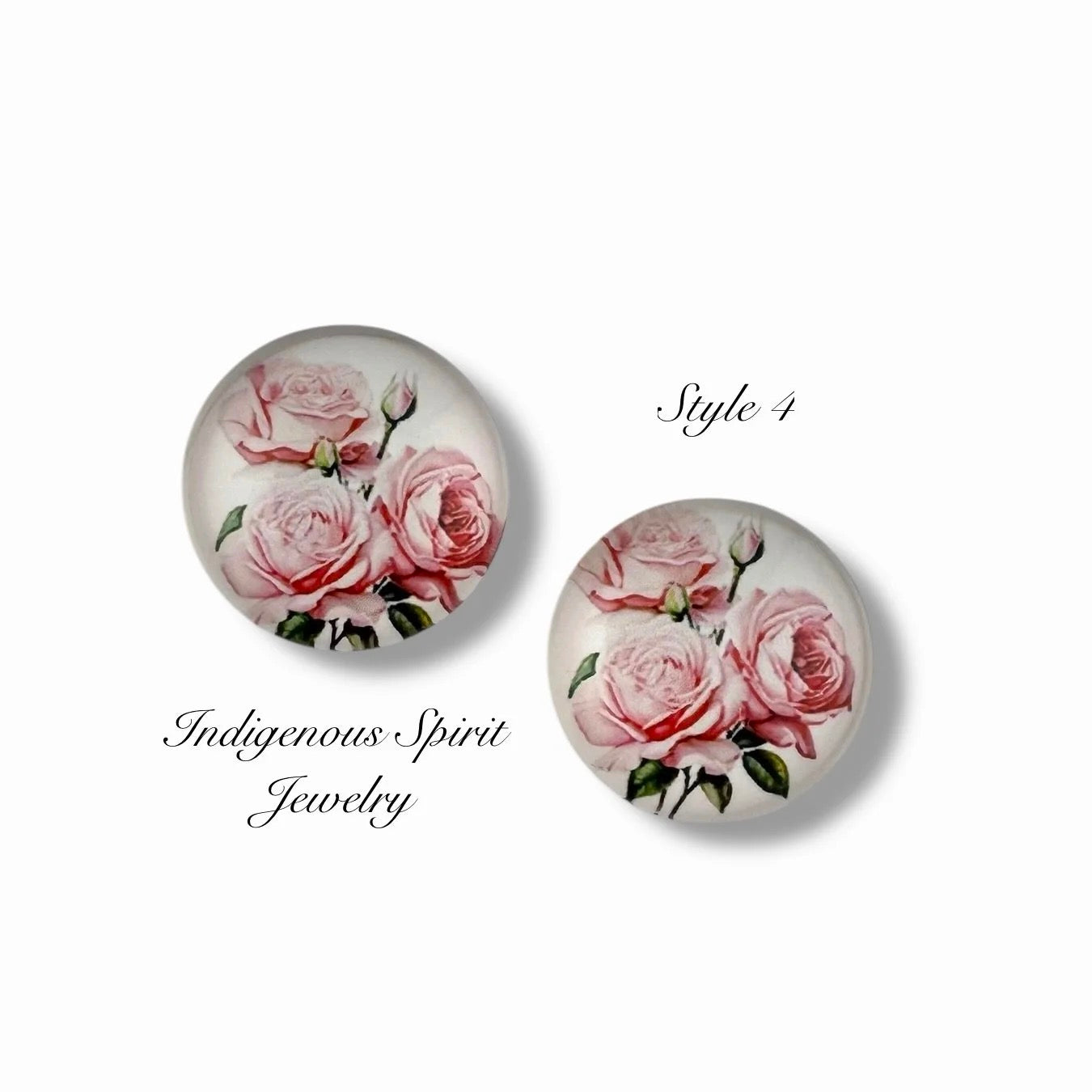 Donna's Personal Flower Picks Glass Cabochons (18mm)