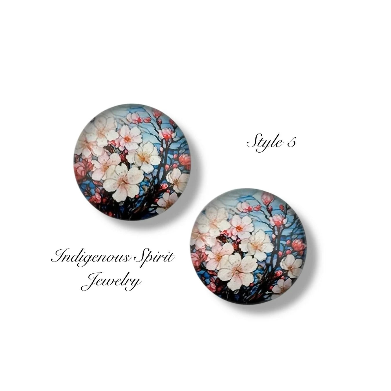 Donna's Personal Flower Picks Glass Cabochons (18mm)