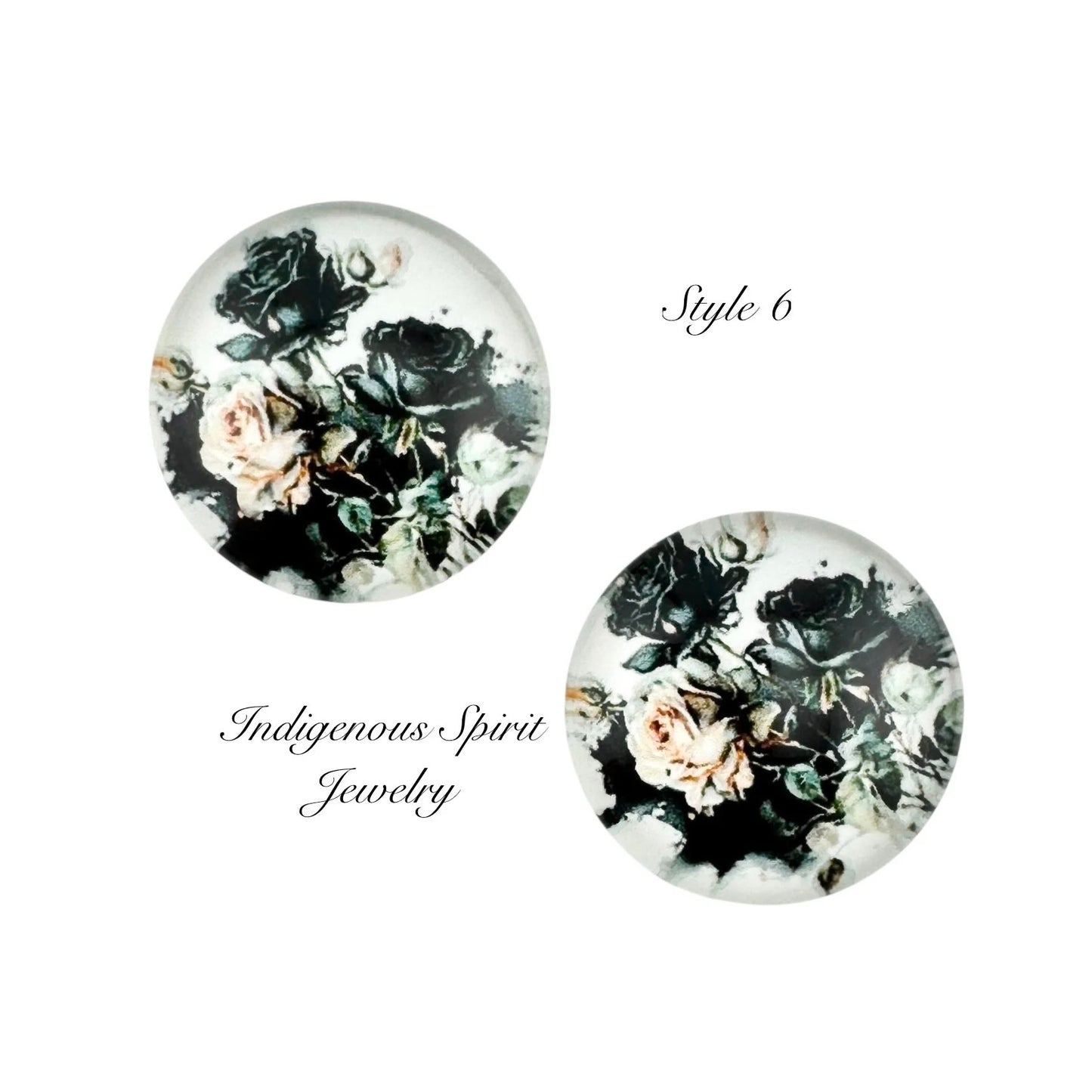 Donna's Personal Flower Picks Glass Cabochons (18mm)