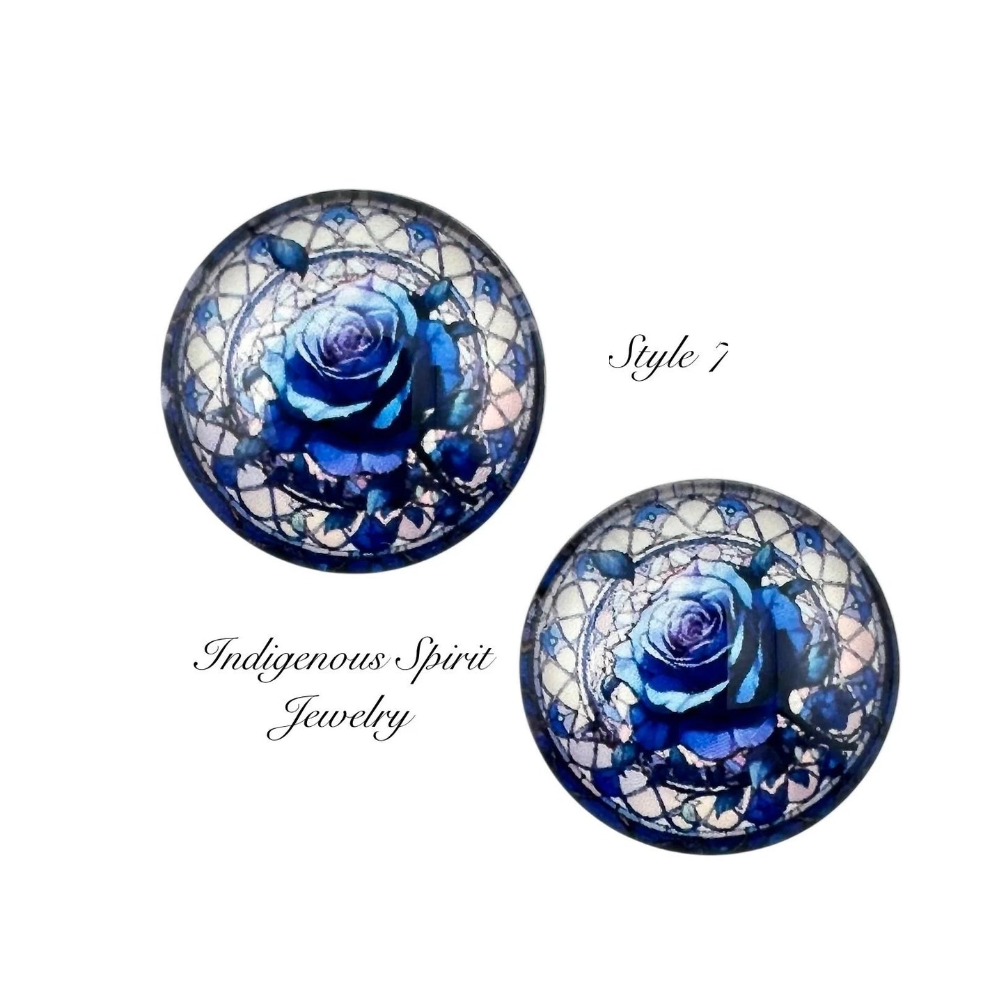 Donna's Personal Flower Picks Glass Cabochons (18mm)