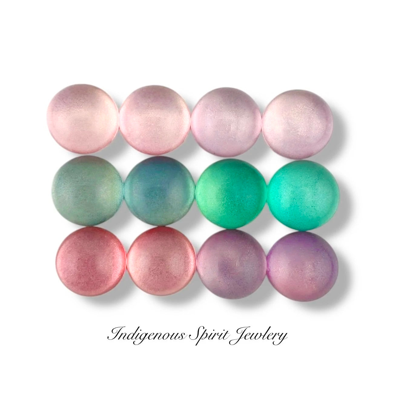 Lampwork Glitter Glass Cabochons (14mm)