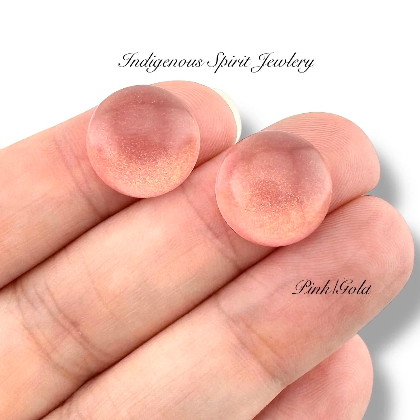 Lampwork Glitter Glass Cabochons (14mm)