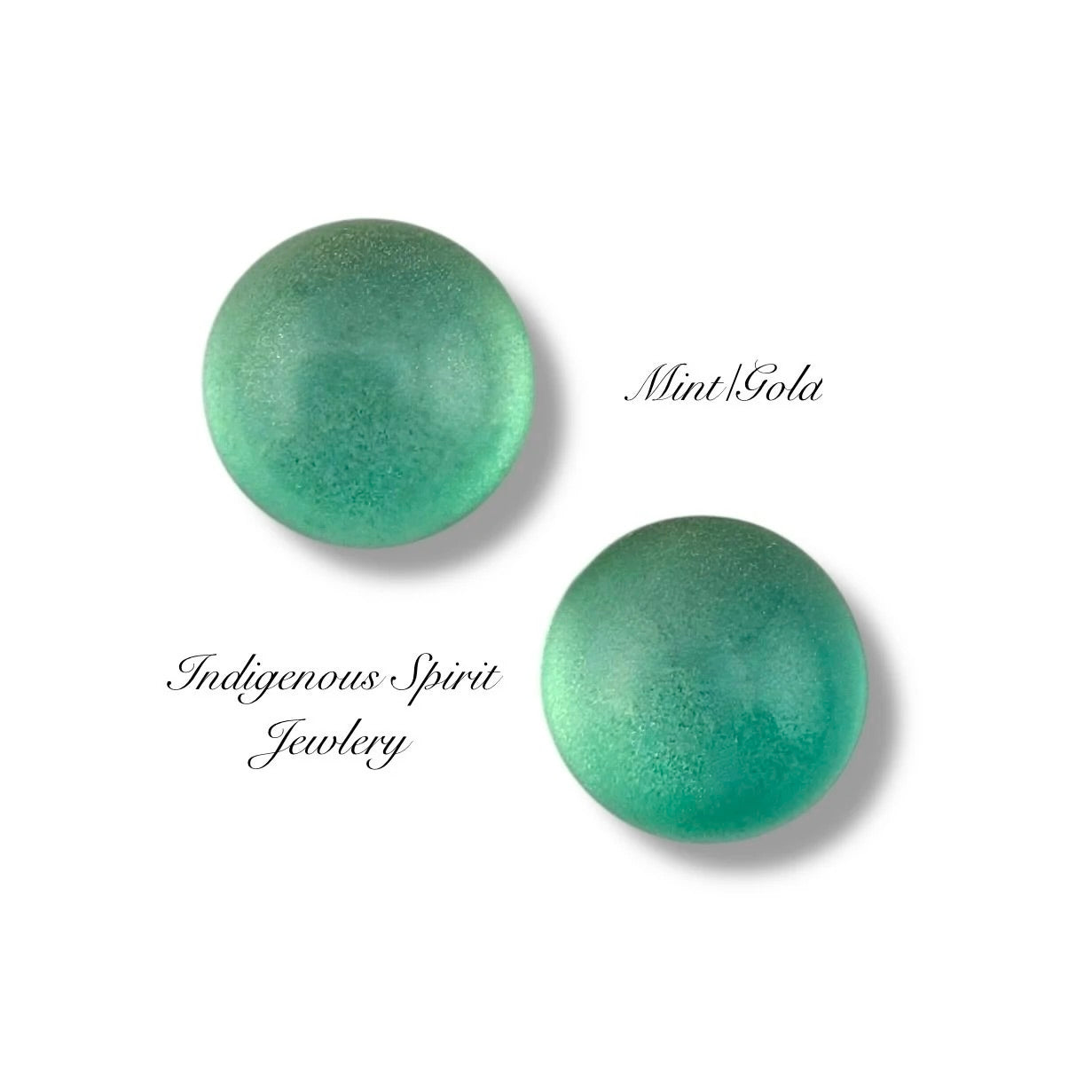 Lampwork Glitter Glass Cabochons (14mm)