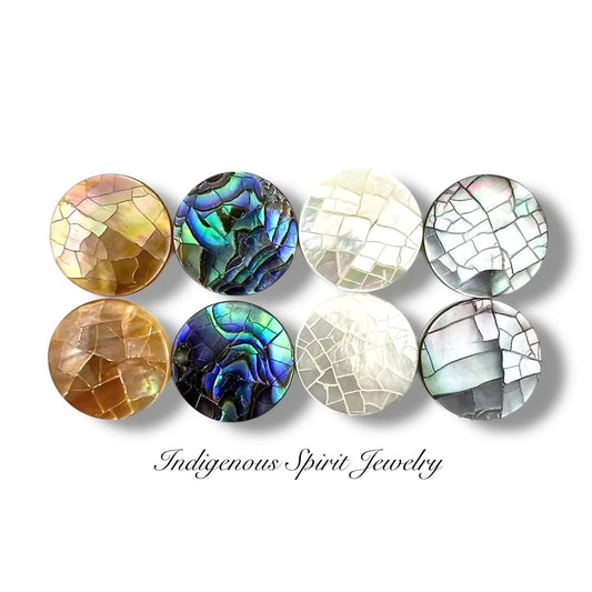 Cracked Design Shell Cabochons (16mm)