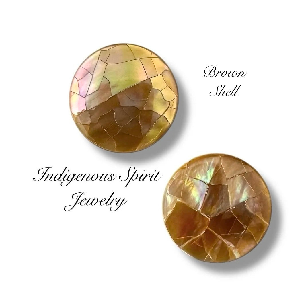 Cracked Design Shell Cabochons (16mm)