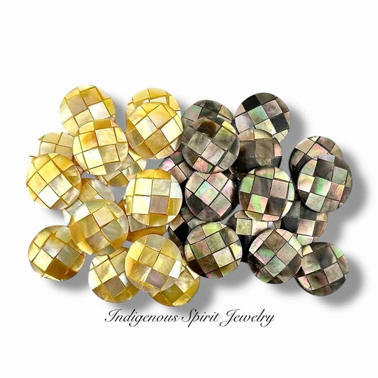 15mm Mosaic Shell Cabochons