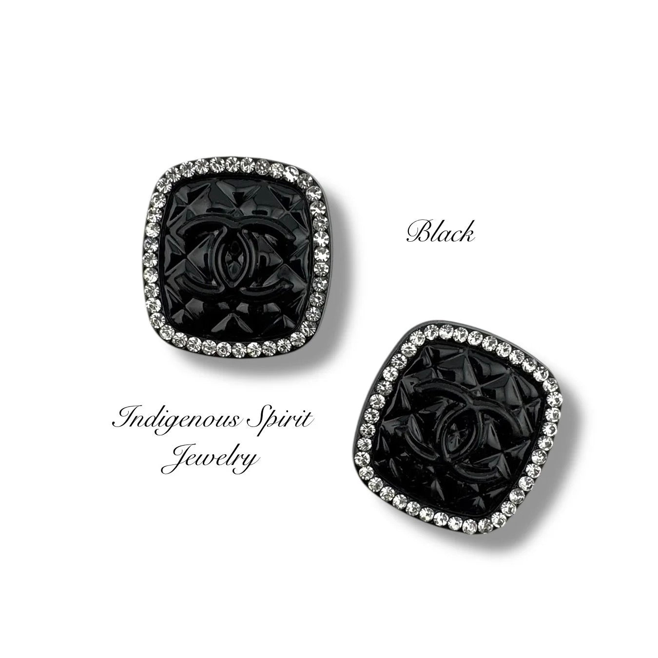 Square Letter Metal Cabochons Style 2