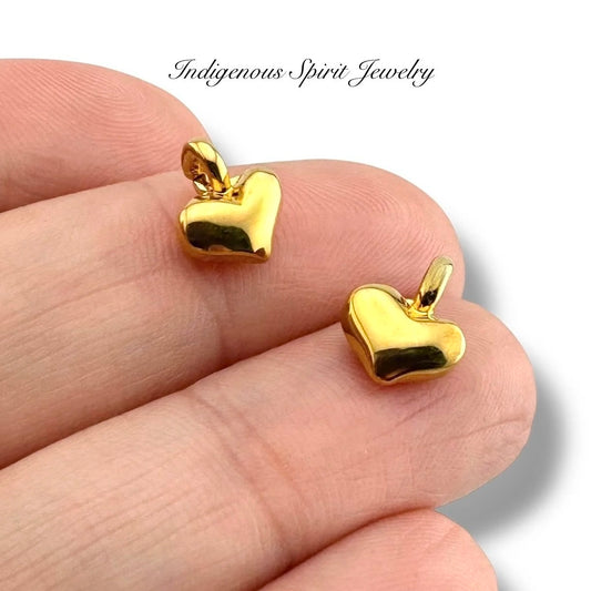 Limited Edition - 24k Gold Plated Heart Charms