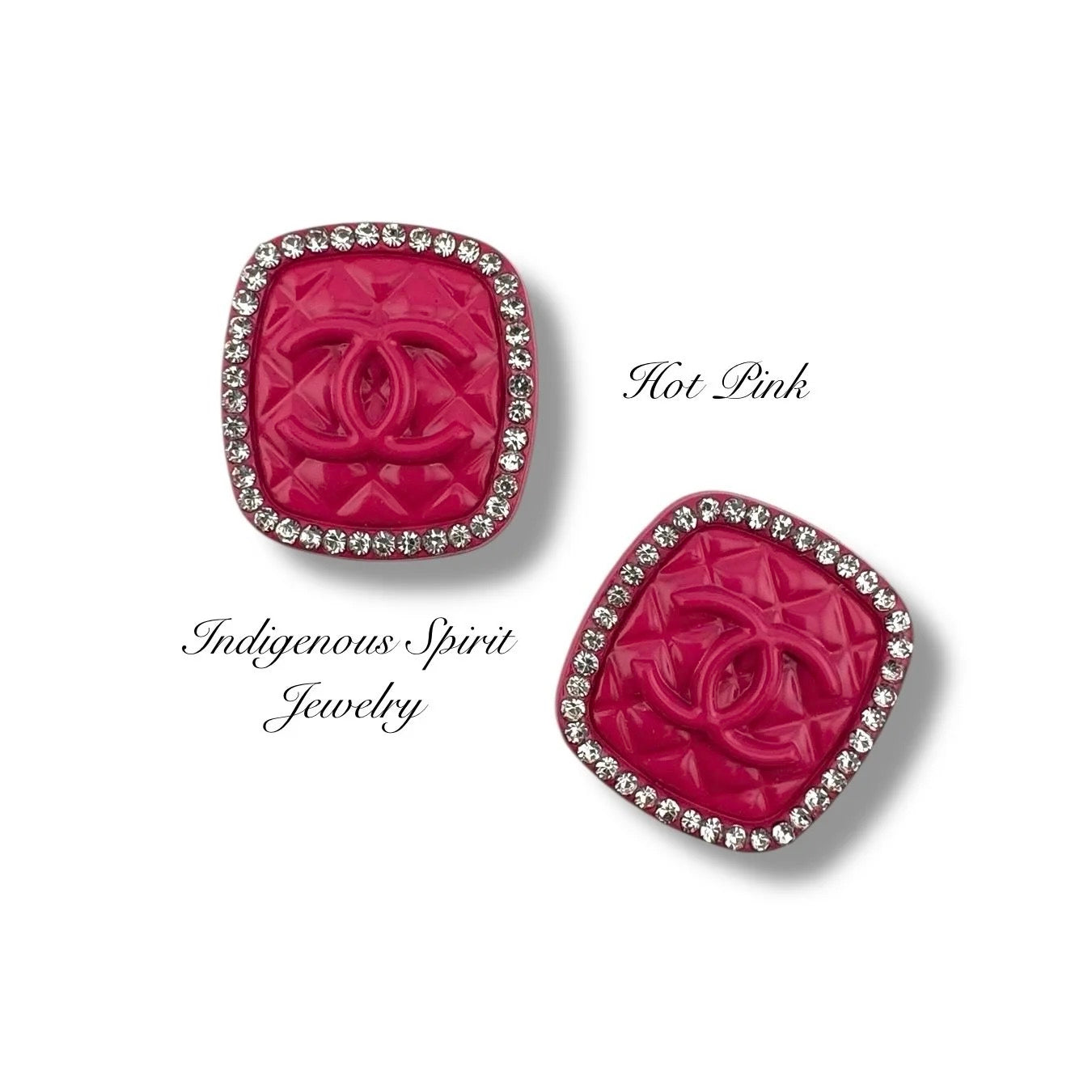 Square Letter Metal Cabochons Style 2