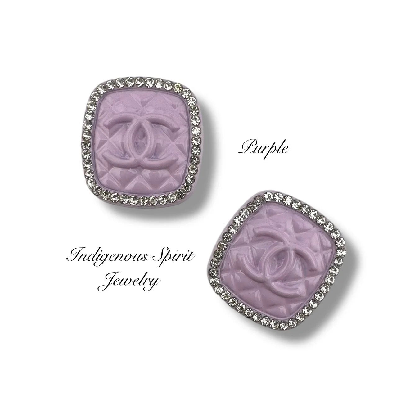 Square Letter Metal Cabochons Style 2