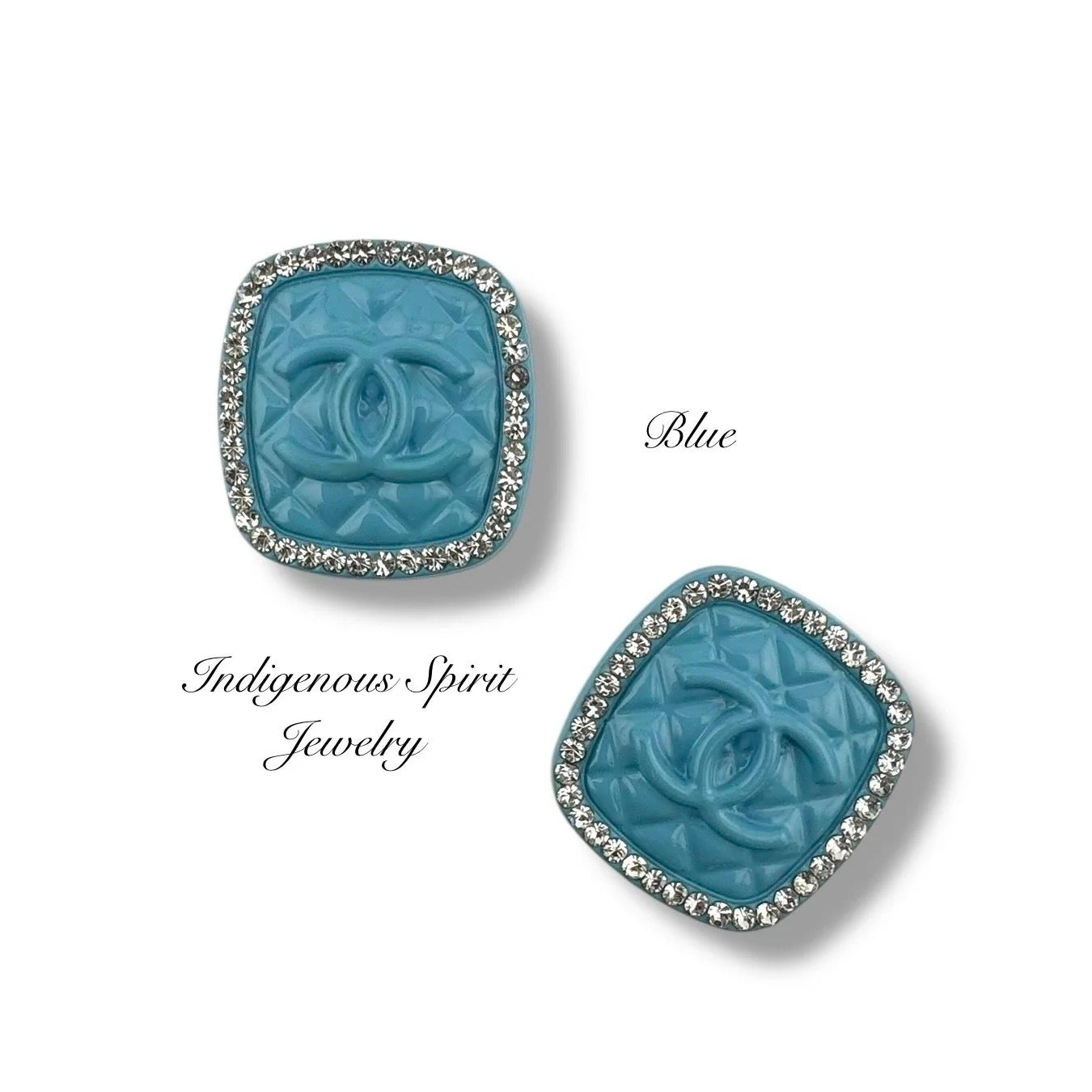 Square Letter Metal Cabochons Style 2