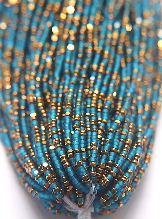 Matte Dark Aqua Designer Mix Charlotte Cut Beads (11/0)