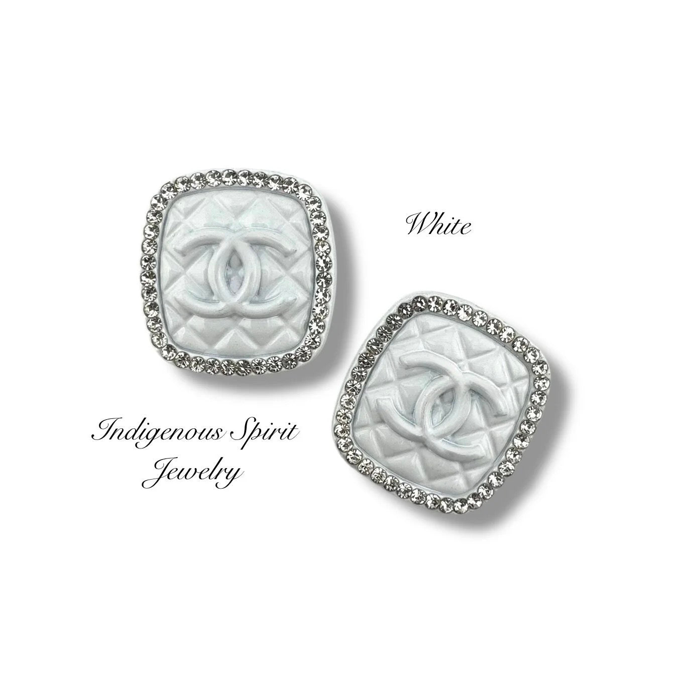 Square Letter Metal Cabochons Style 2