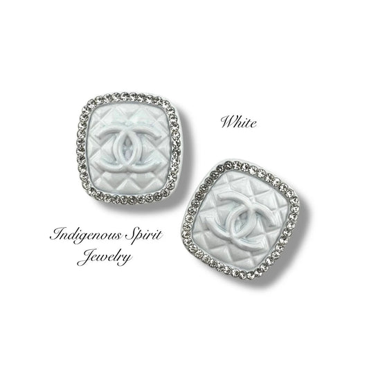 Square Letter Metal Cabochons Style 2