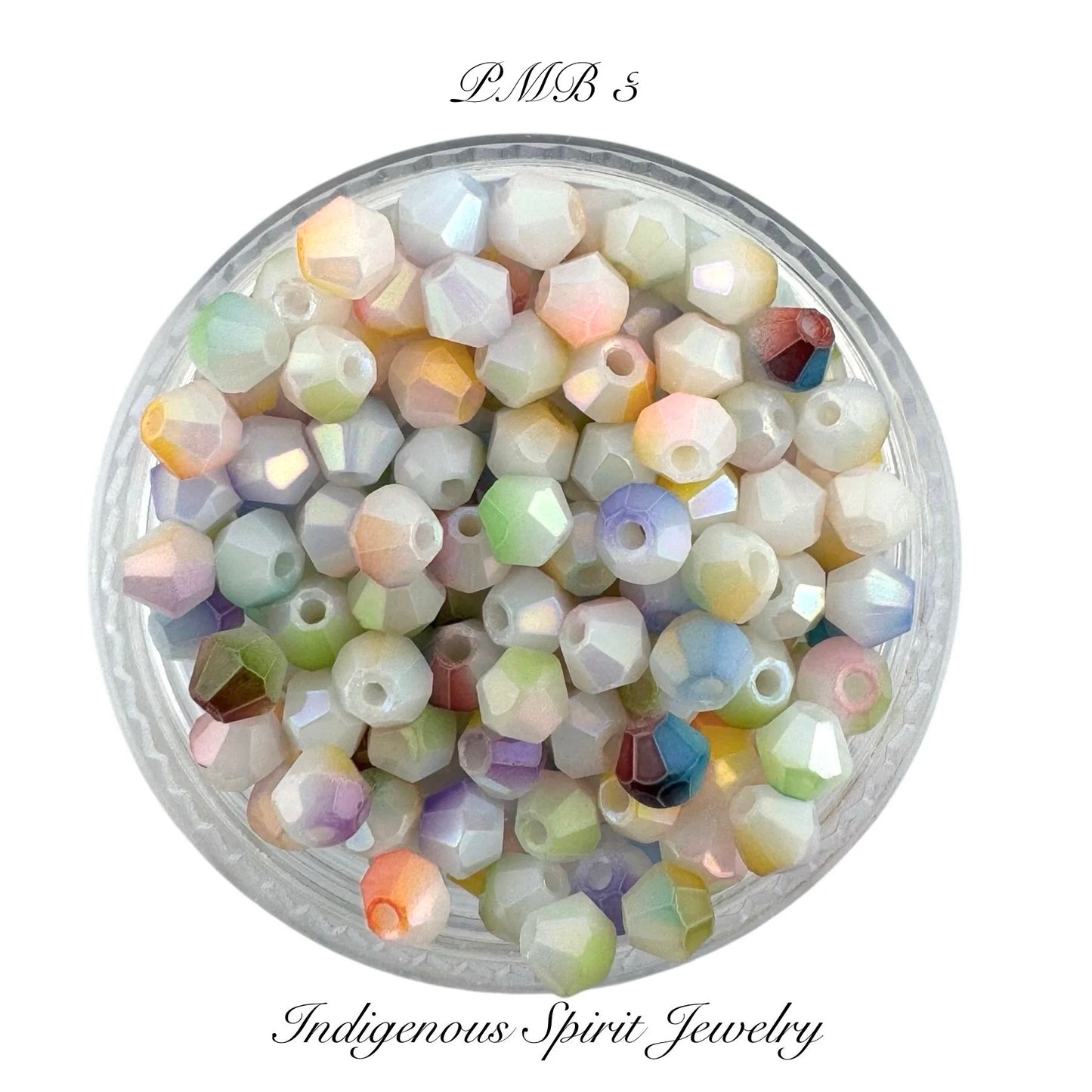 4mm Multi-Coloured Glass Bicones