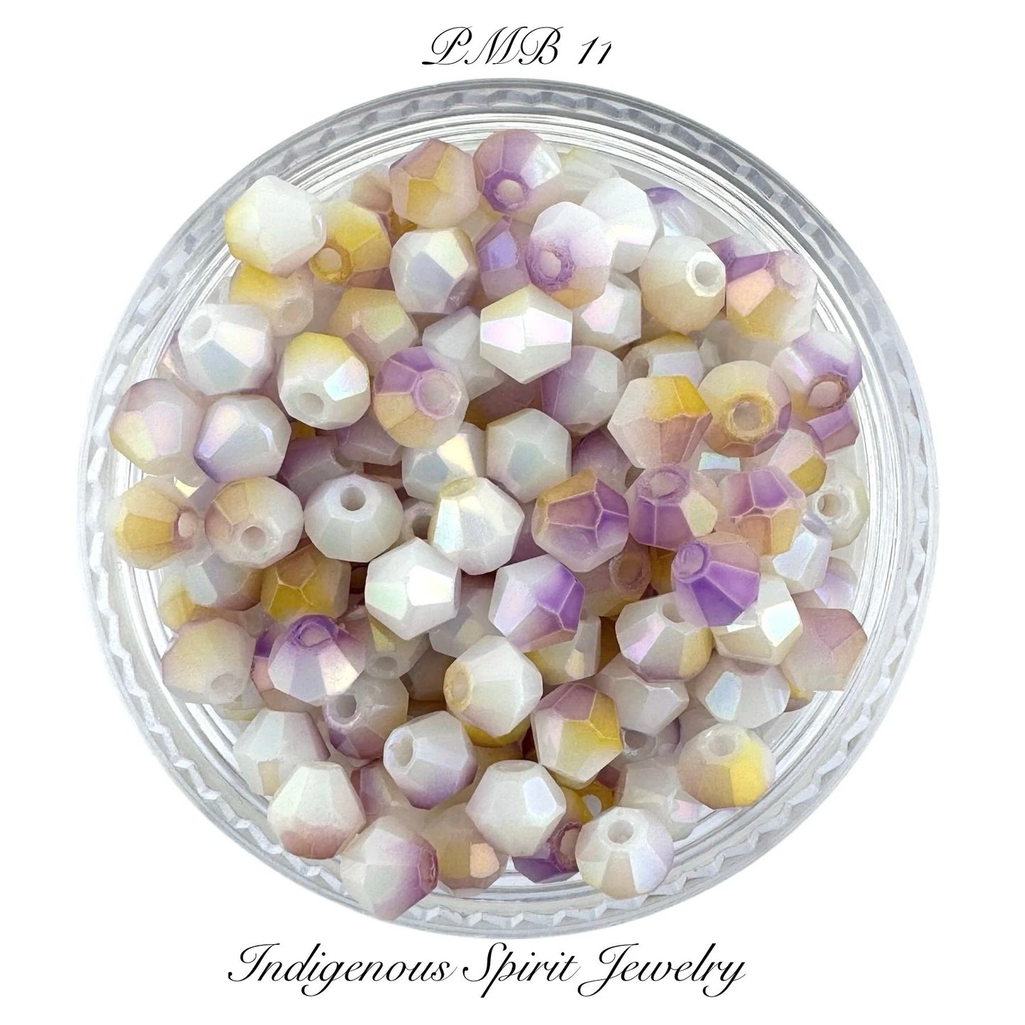 4mm Multi-Coloured Glass Bicones