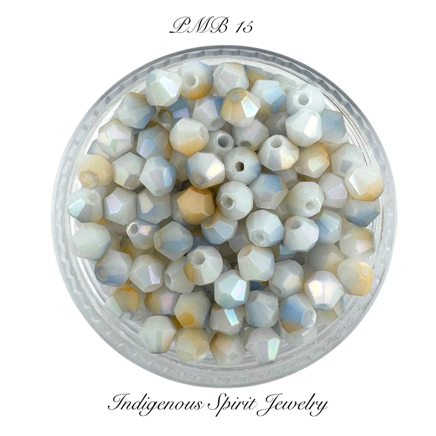 4mm Multi-Coloured Glass Bicones