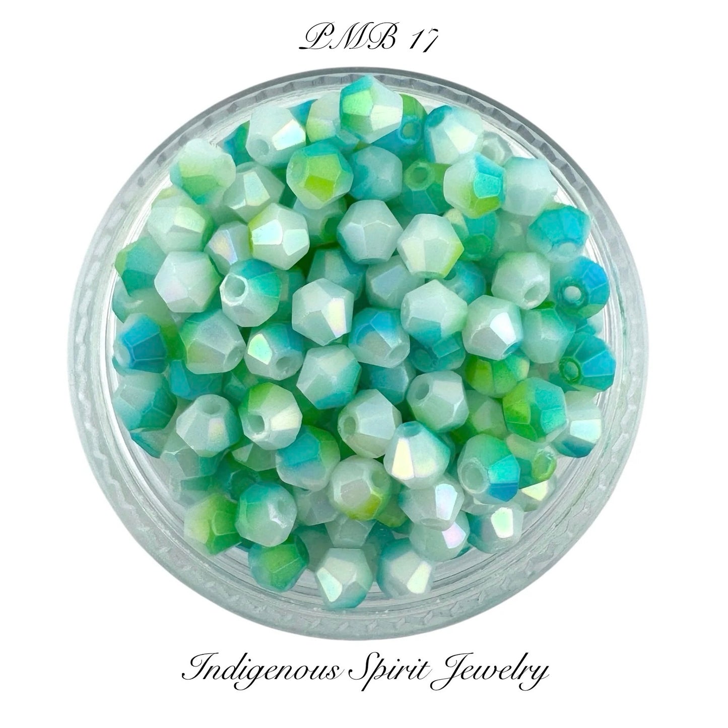 4mm Multi-Coloured Glass Bicones