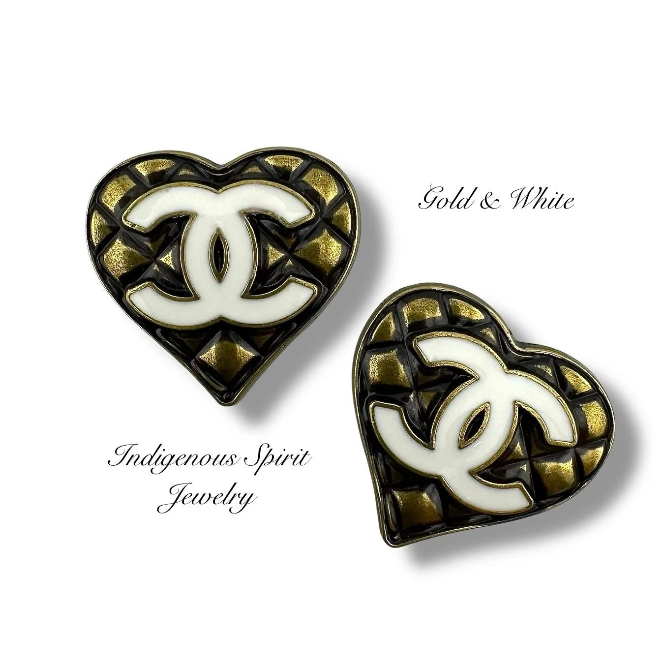 Heart Letter Metal Cabochons Style 1