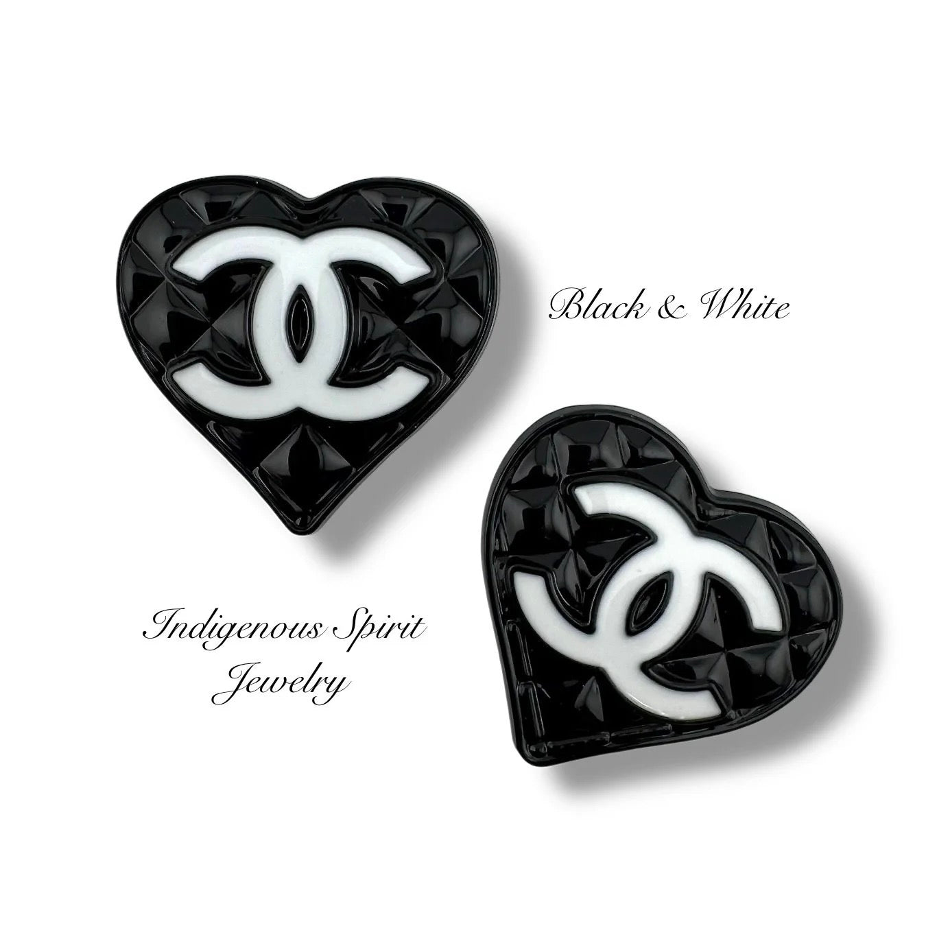 Heart Letter Metal Cabochons Style 1