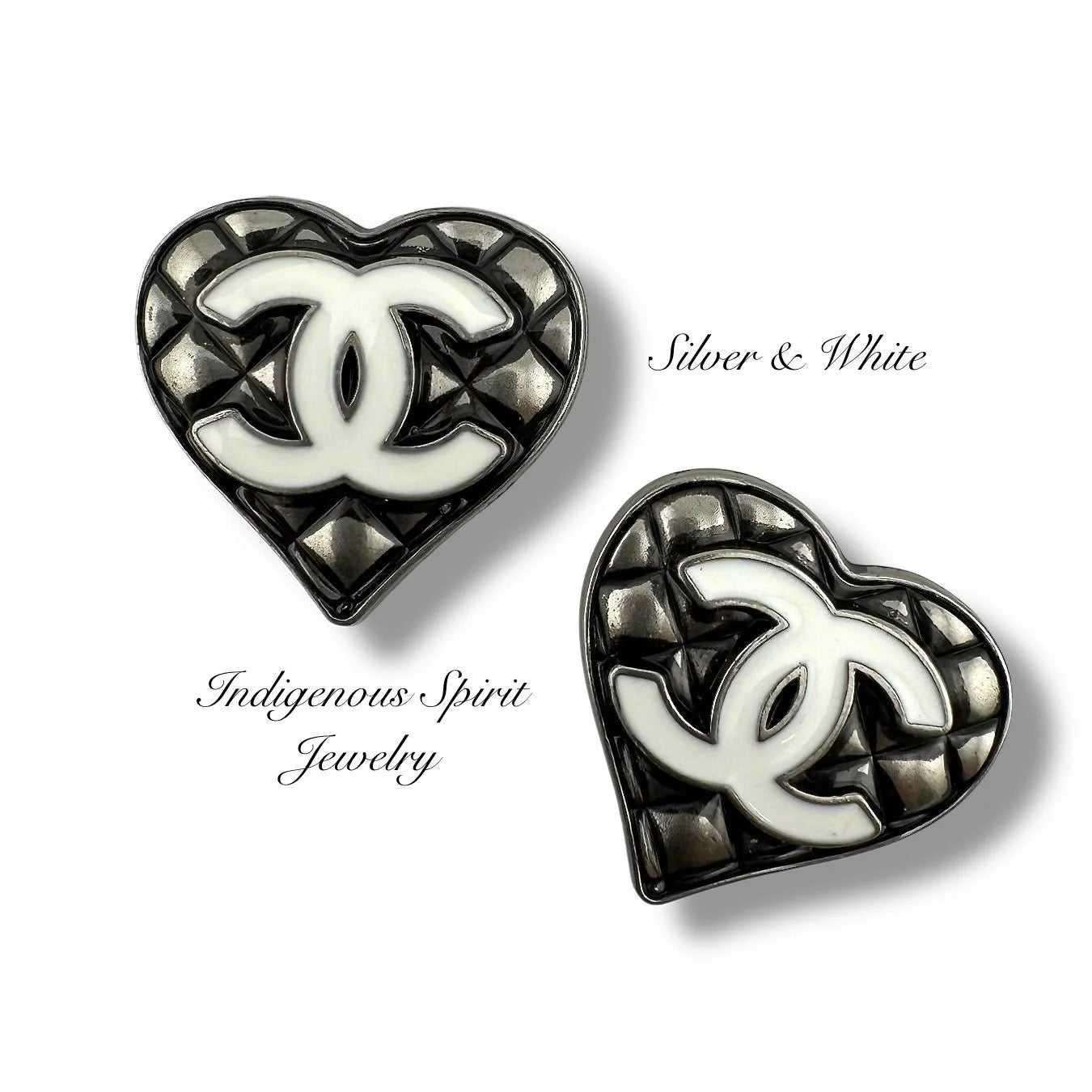 Heart Letter Metal Cabochons Style 1