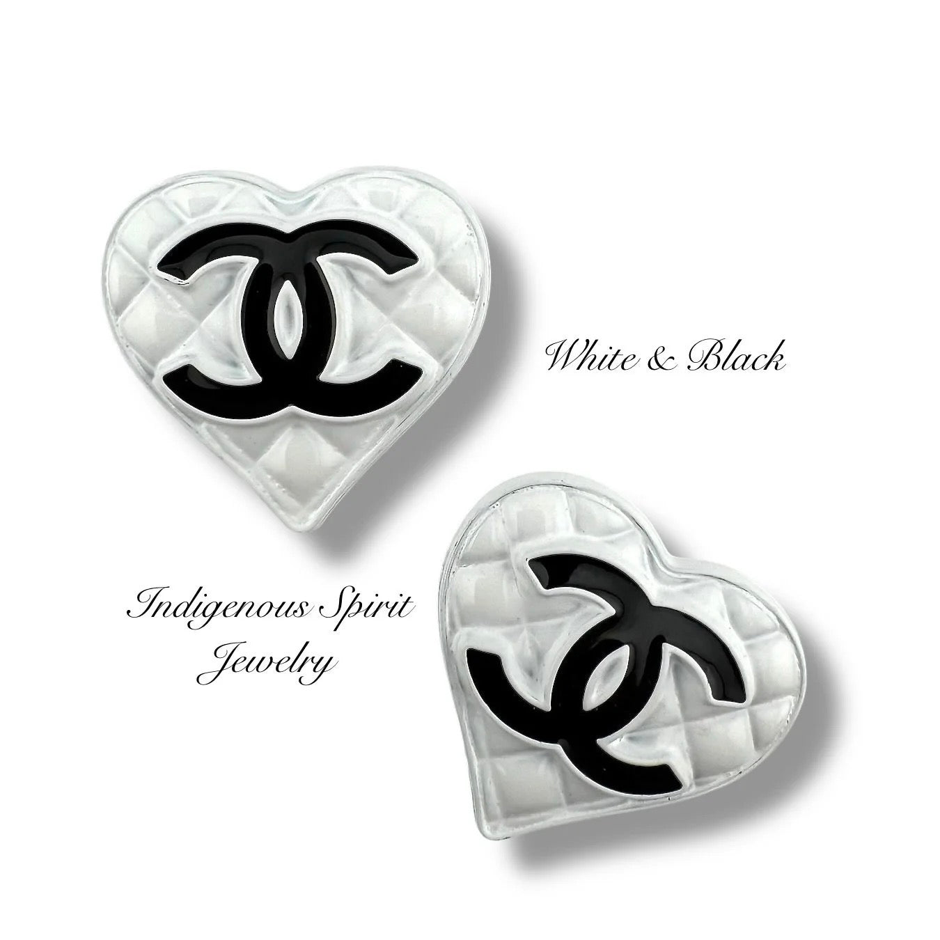 Heart Letter Metal Cabochons Style 1