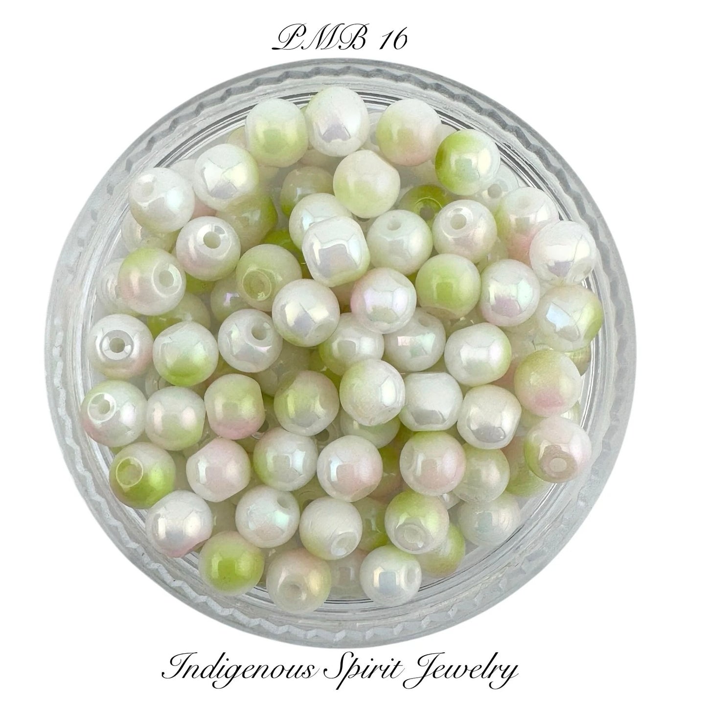 4mm Multi-coloured Glass Pearls