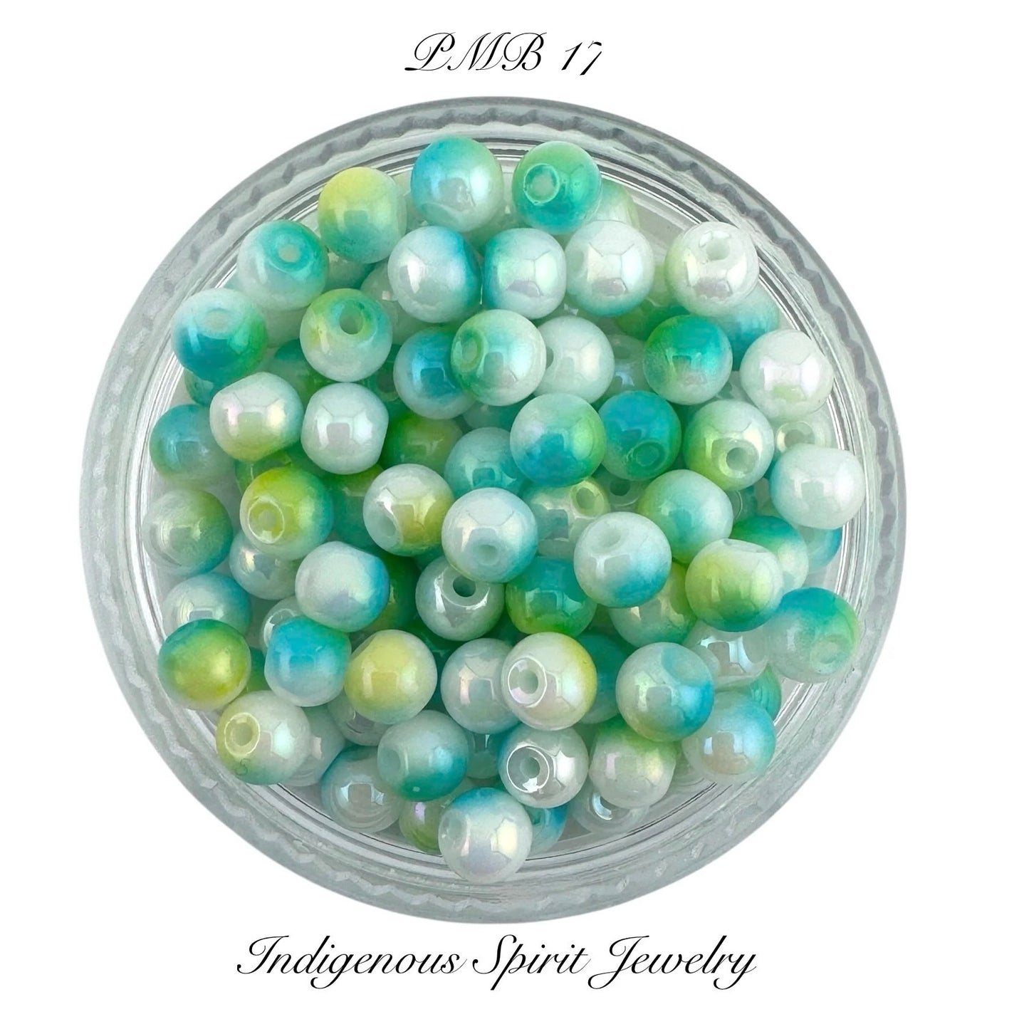 4mm Multi-coloured Glass Pearls