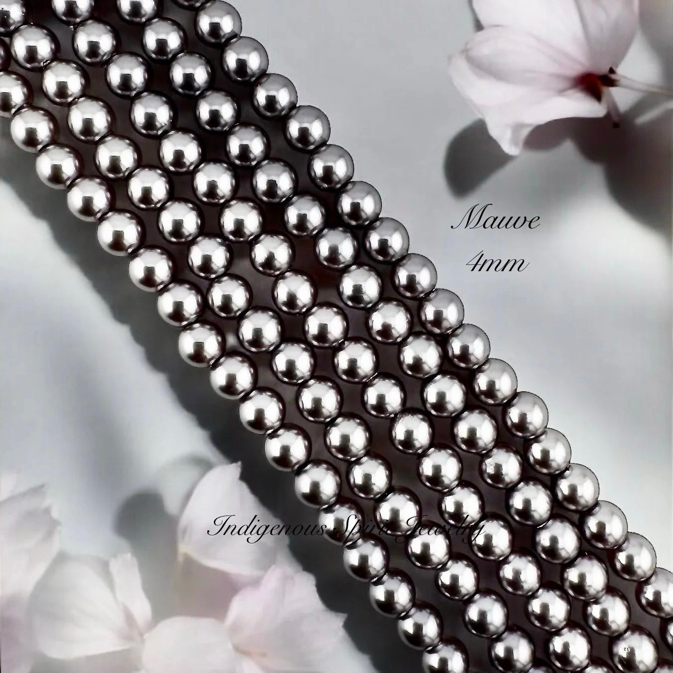 4mm Glass Pearl Strands