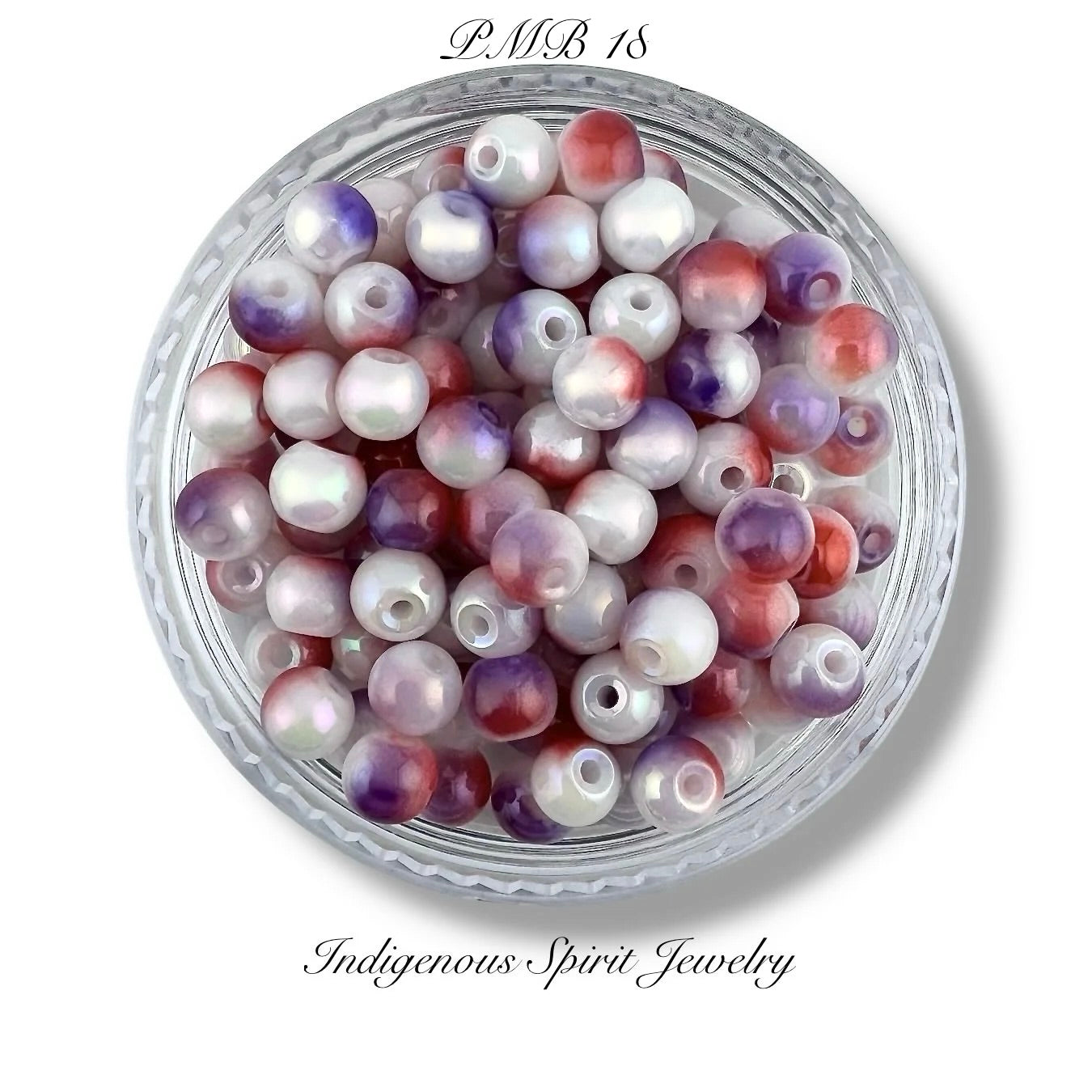 4mm Multi-coloured Glass Pearls