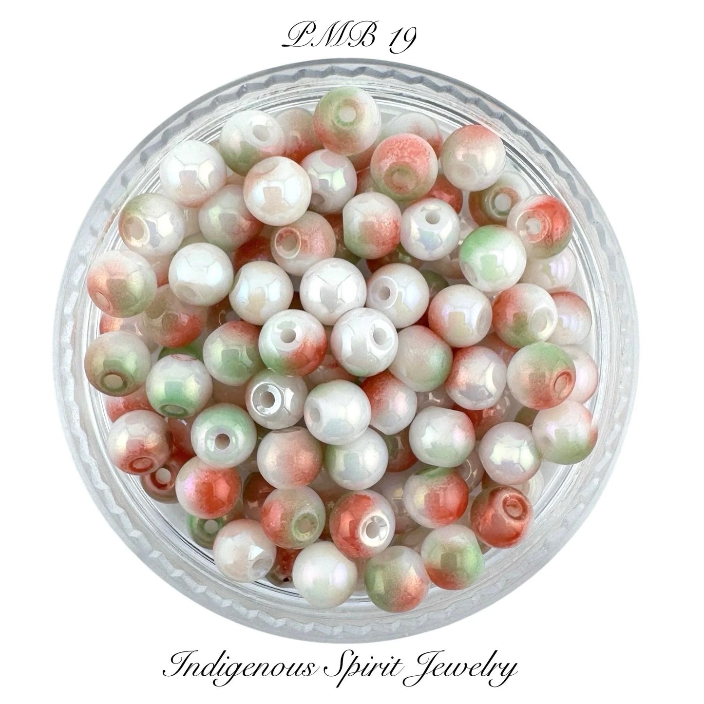4mm Multi-coloured Glass Pearls