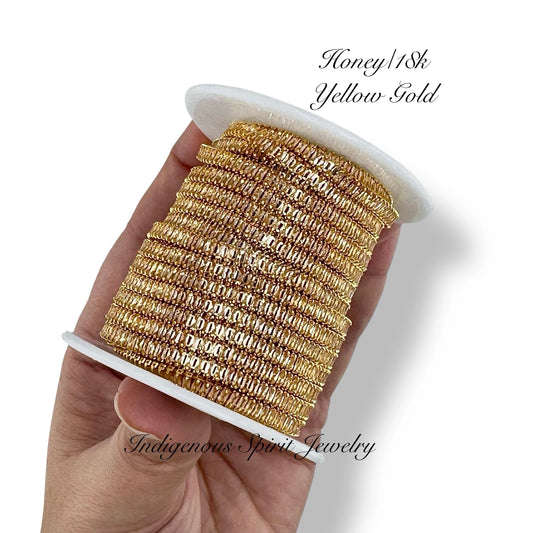 Honey/18k Yellow Gold Plated Baguette Cubic Zirconia Banding