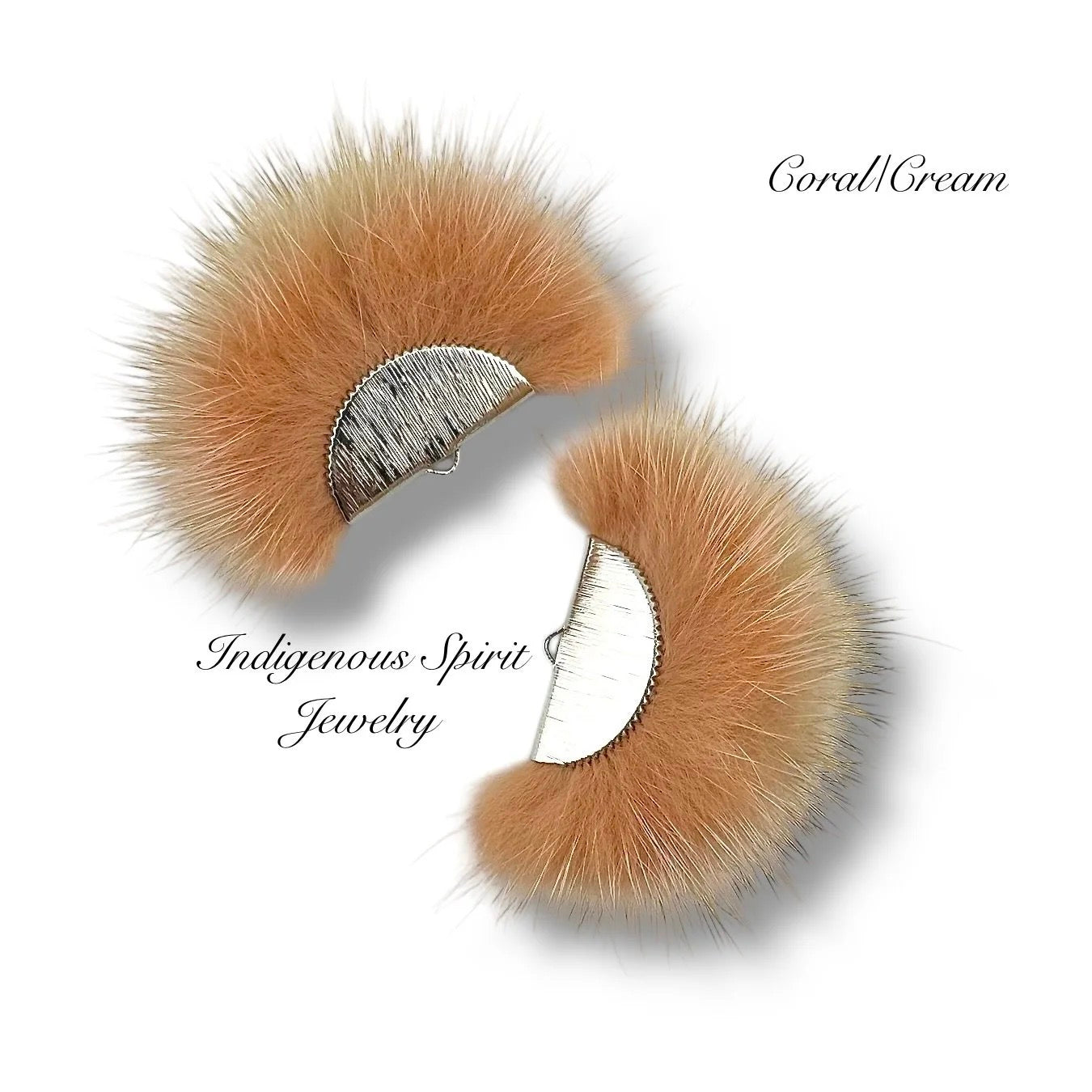 Silver Plated Mink Fur Connector Pieces - 17 Colours!