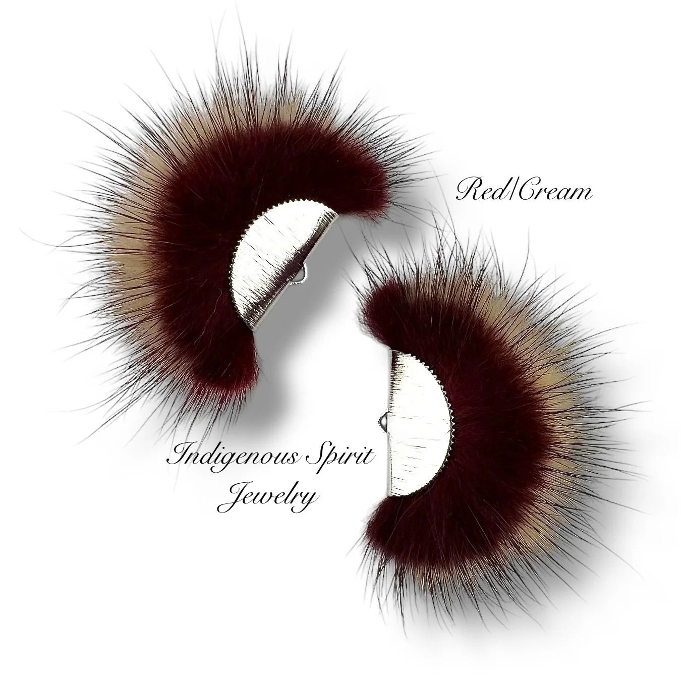 Silver Plated Mink Fur Connector Pieces - 17 Colours!