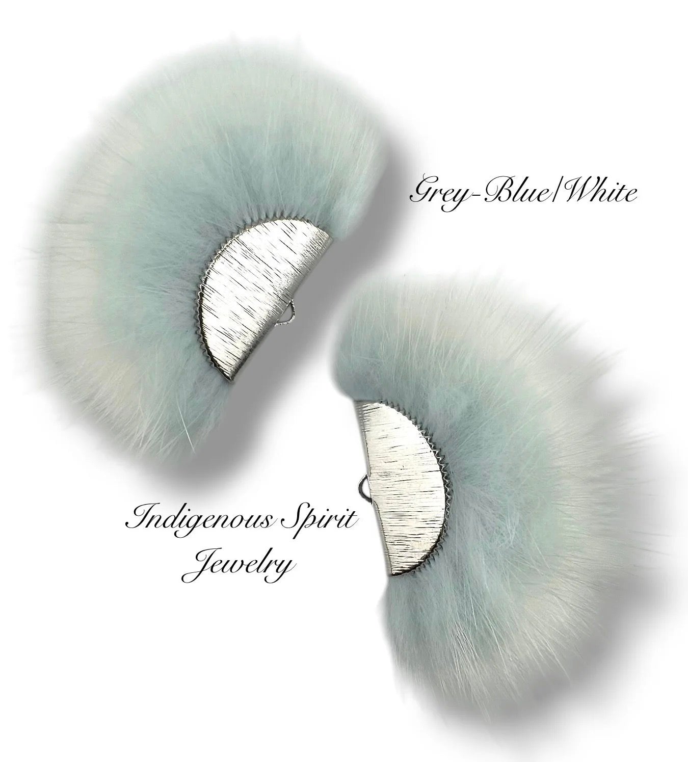 Silver Plated Mink Fur Connector Pieces - 17 Colours!