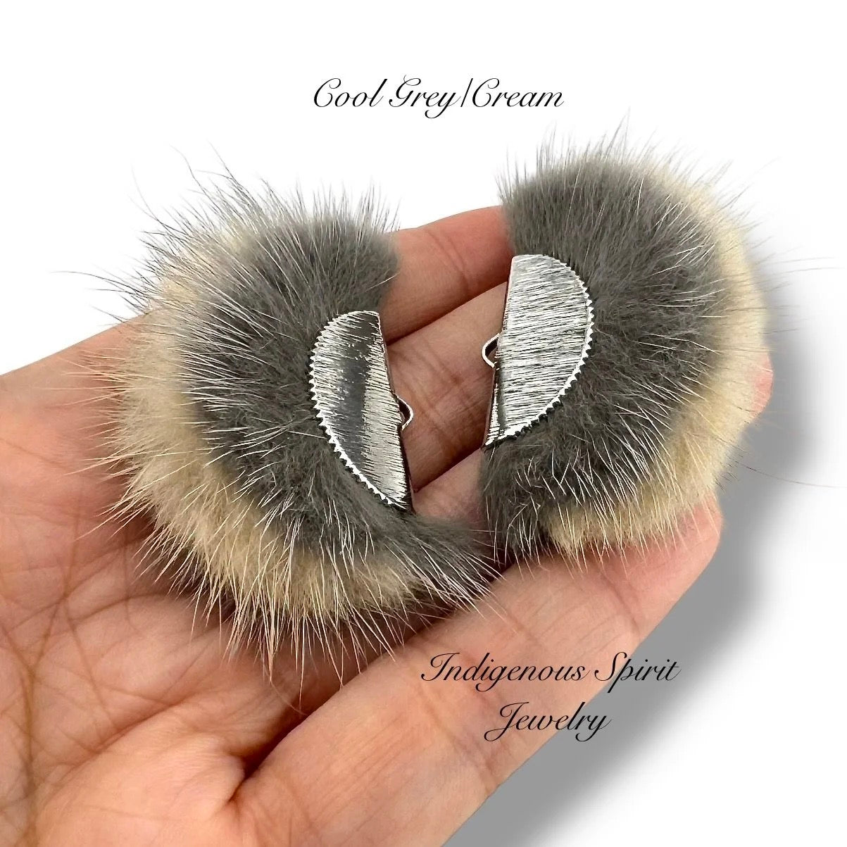 Silver Plated Mink Fur Connector Pieces - 17 Colours!