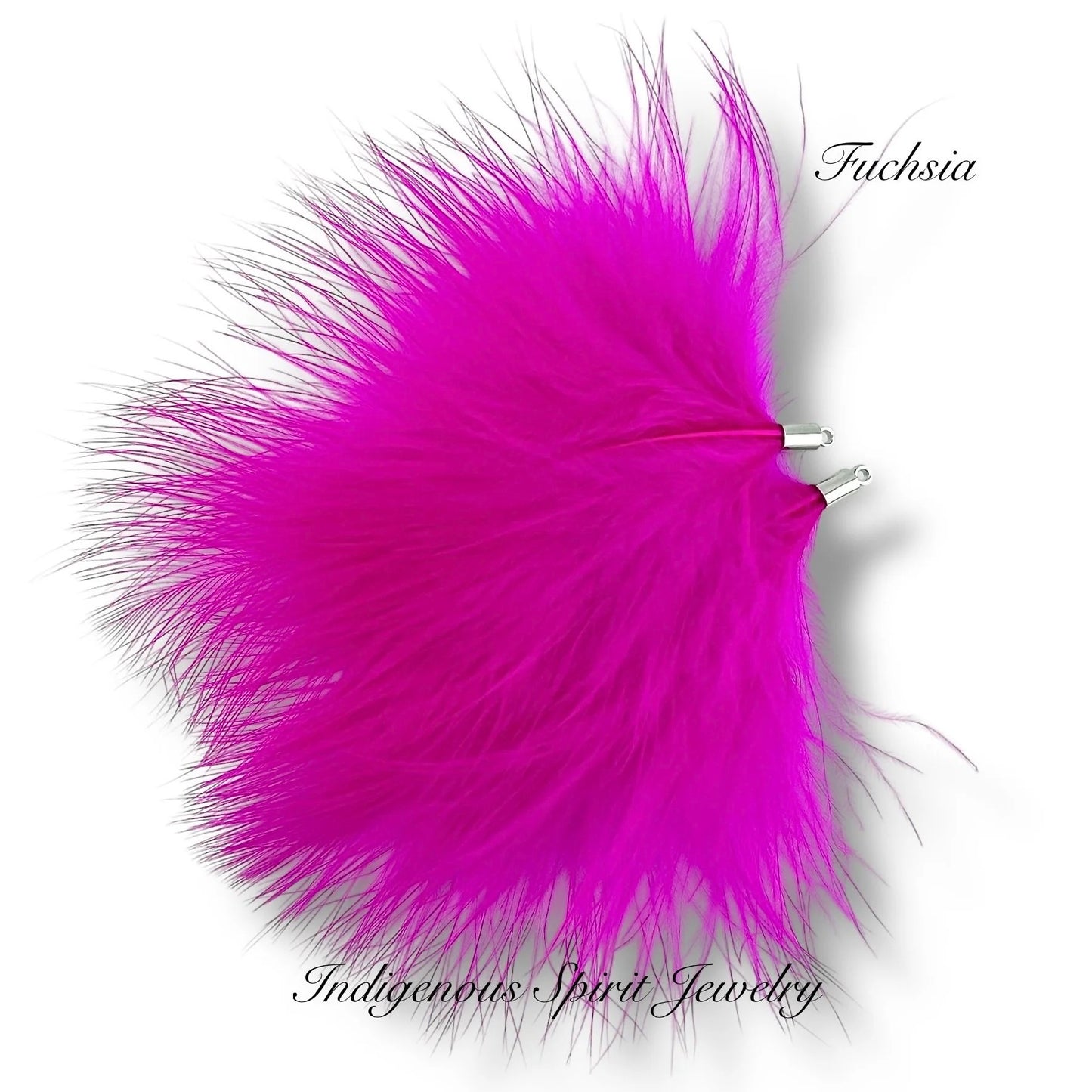 Silver Base Ostrich Feather Connectors