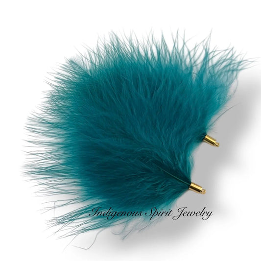 Gold Base Ostrich Feather Connectors