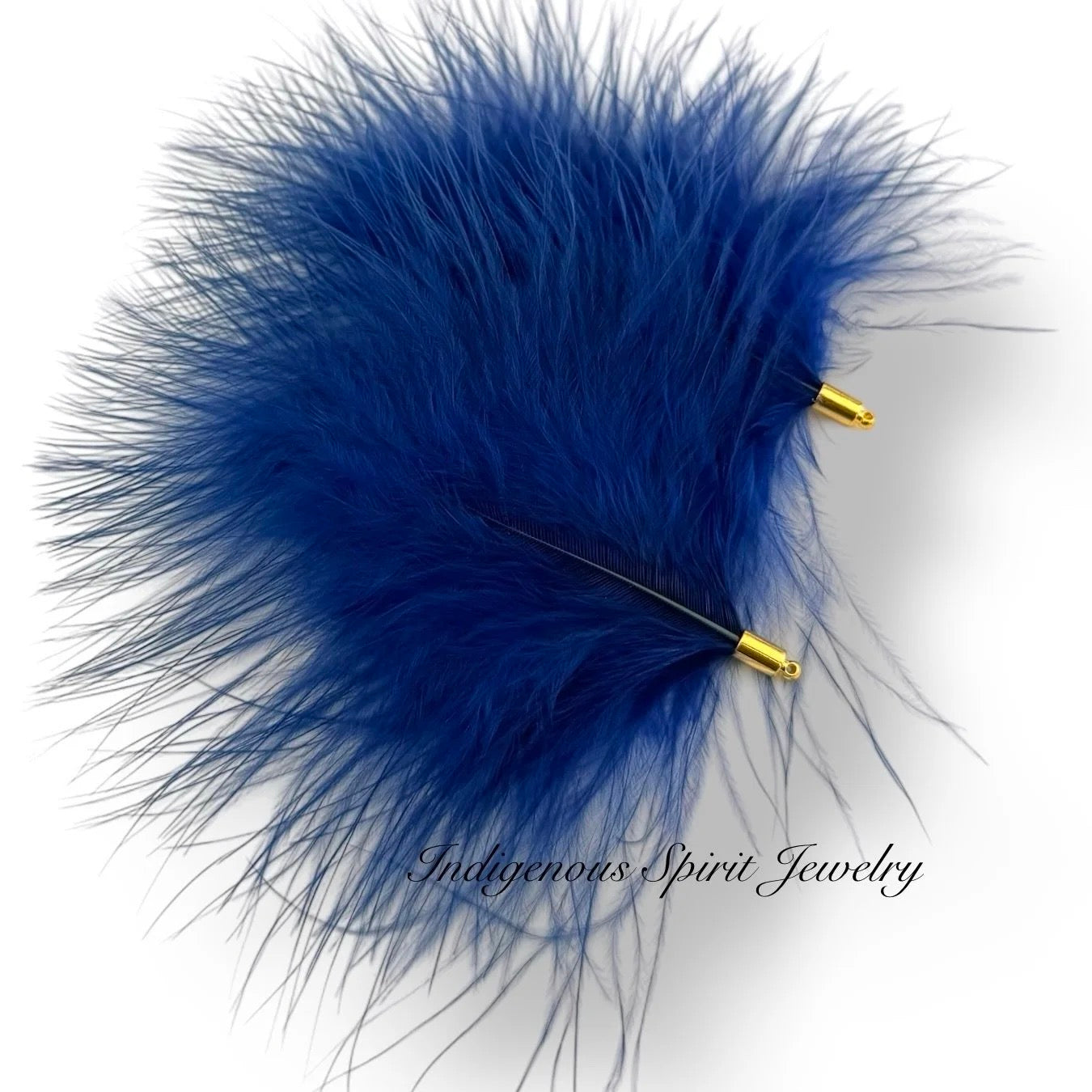 Gold Base Ostrich Feather Connectors