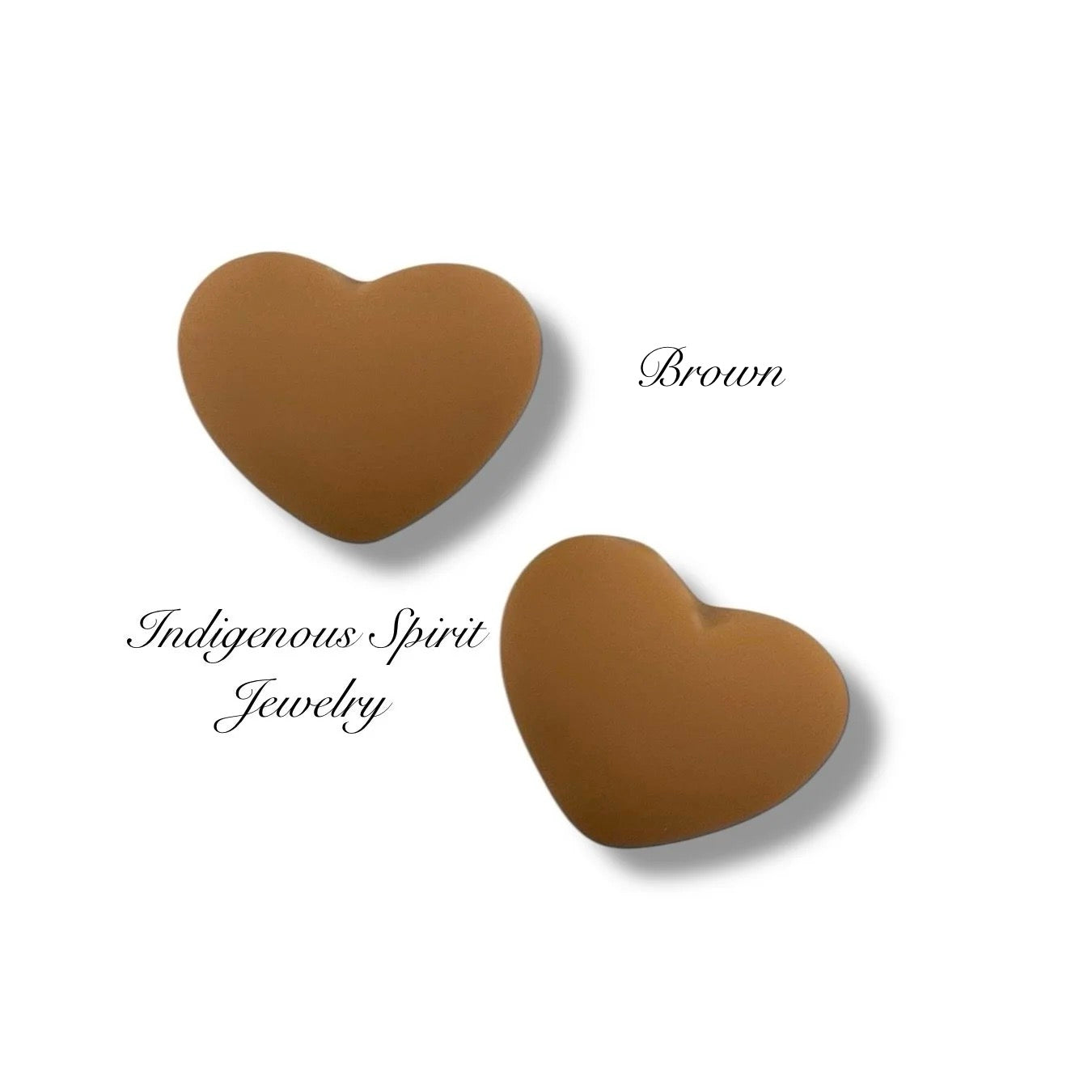 Matte Heart Cabochons (17 mm x 22 mm)