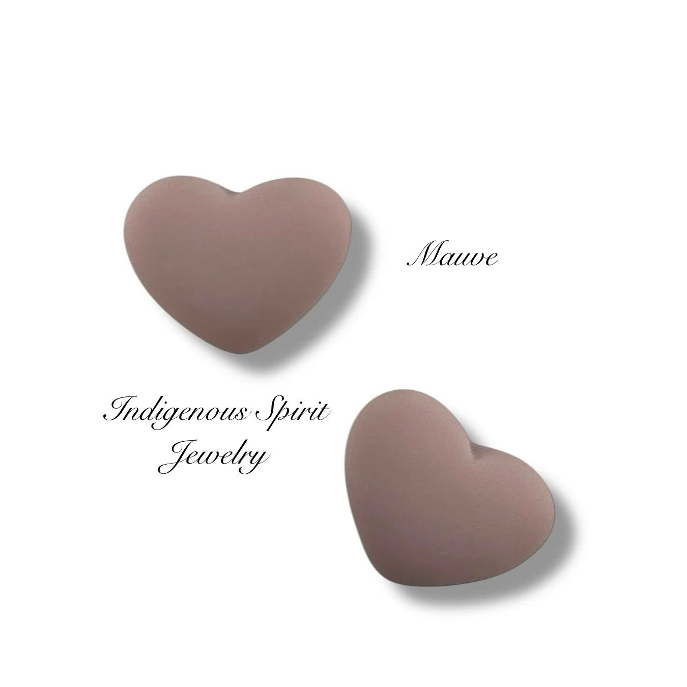 Matte Heart Cabochons (17 mm x 22 mm)