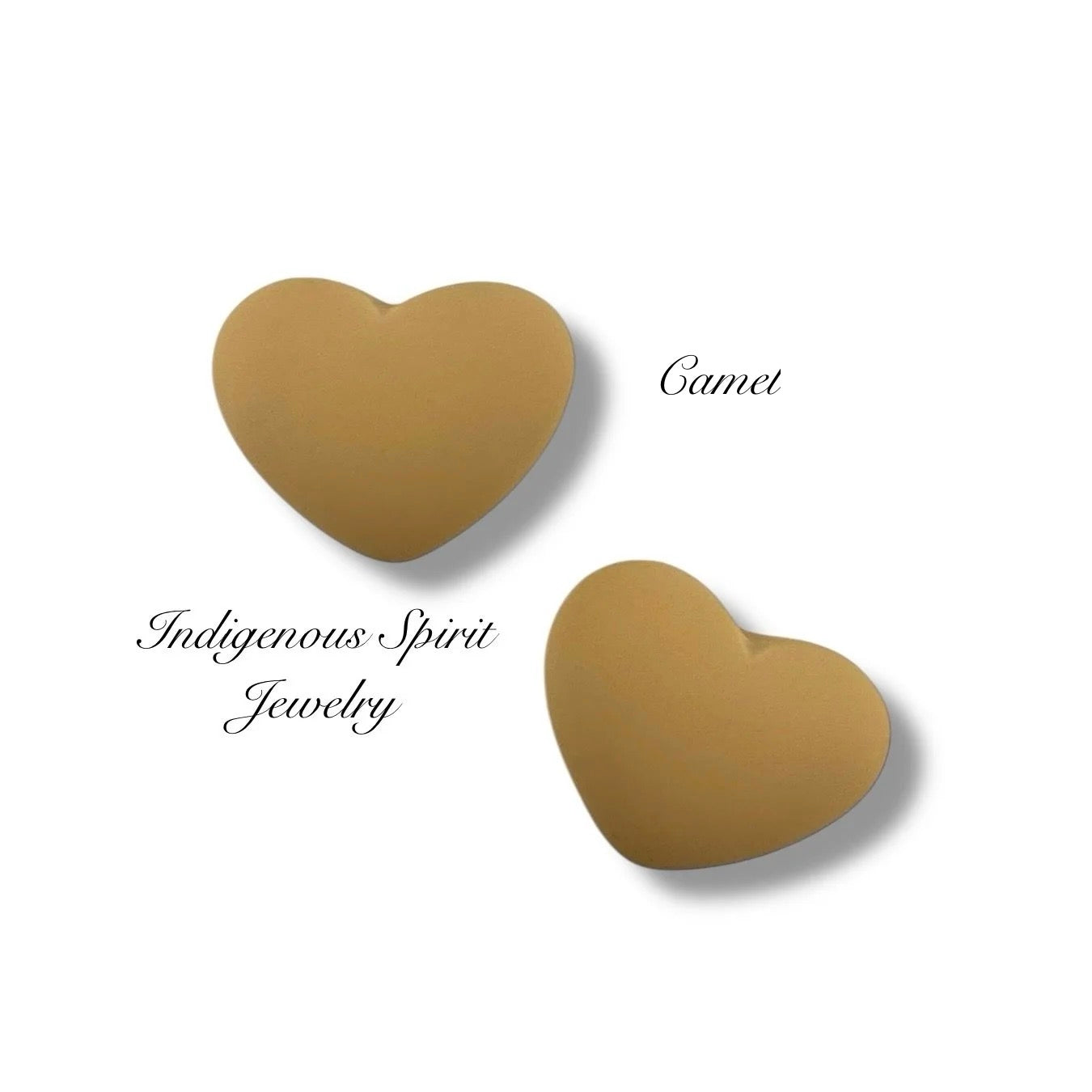 Matte Heart Cabochons (17 mm x 22 mm)