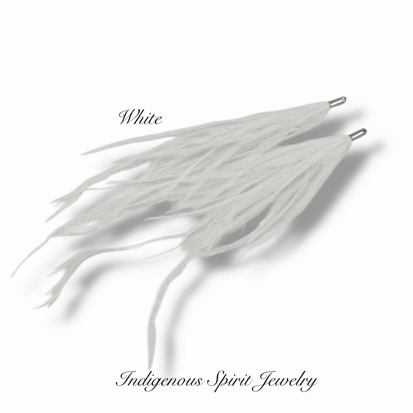 Long Feather - Narrow Silver Base Connectors