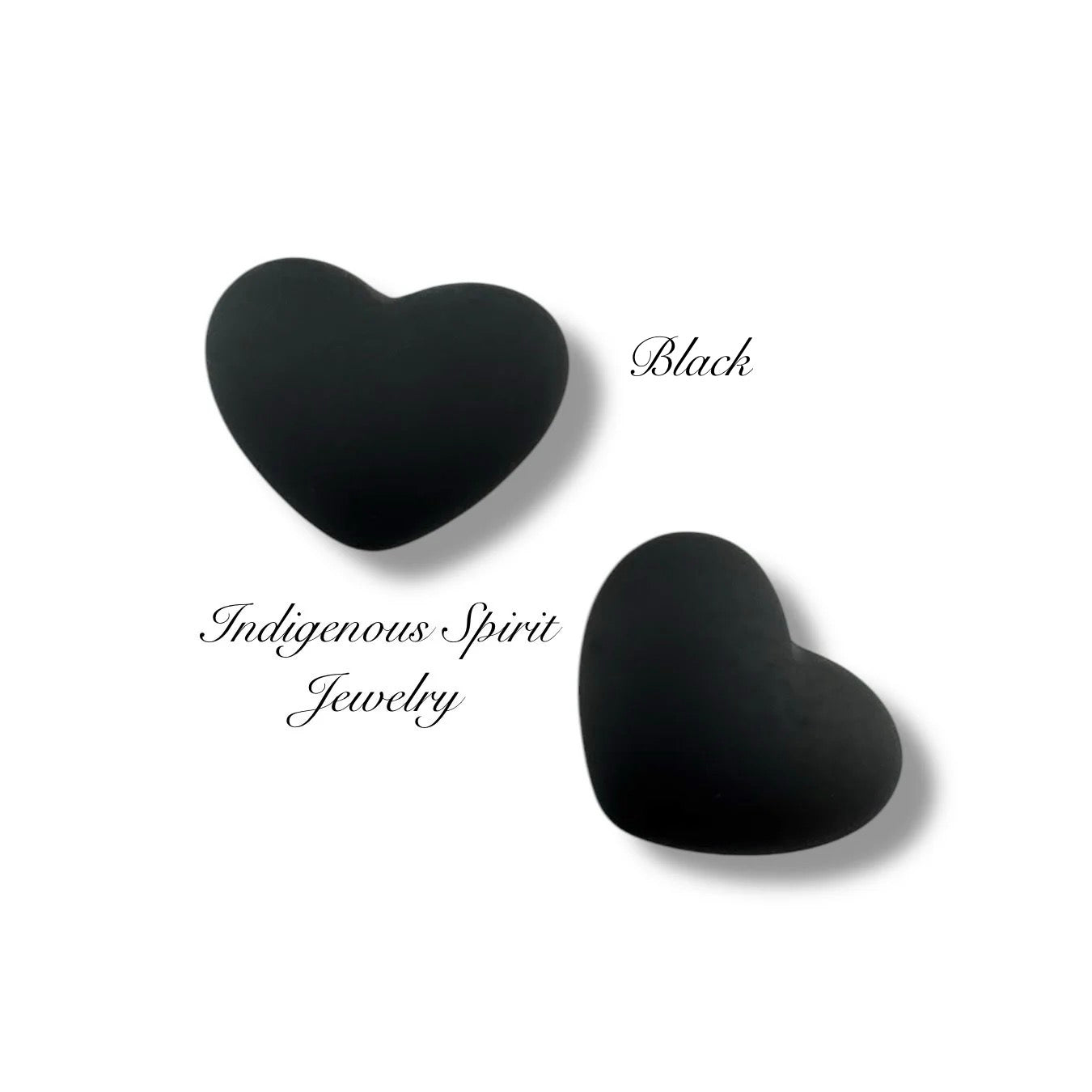 Matte Heart Cabochons (17 mm x 22 mm)