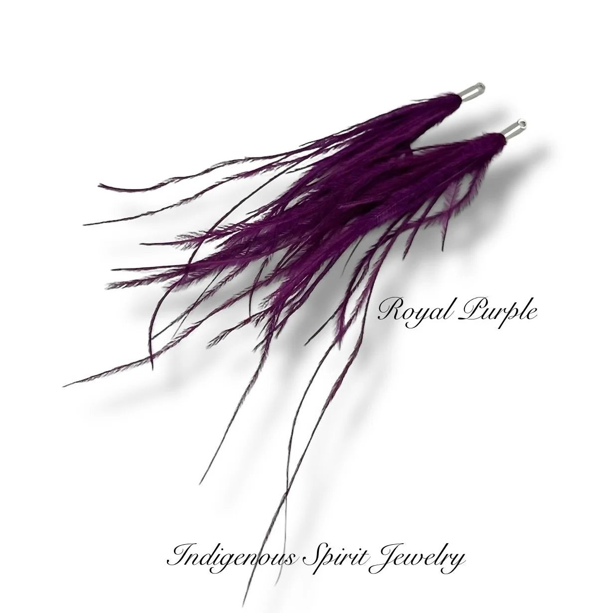 Long Feather - Narrow Silver Base Connectors