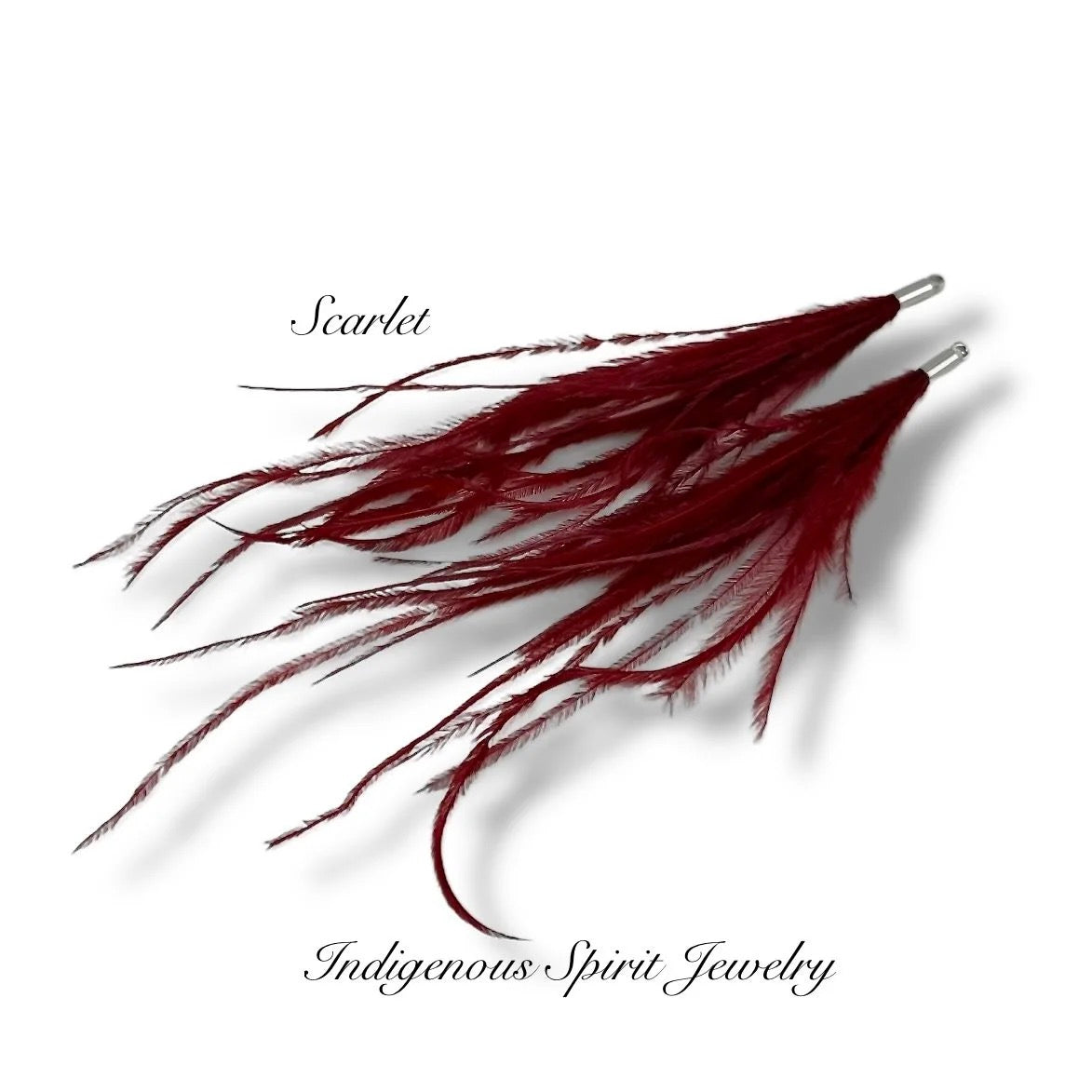 Long Feather - Narrow Silver Base Connectors