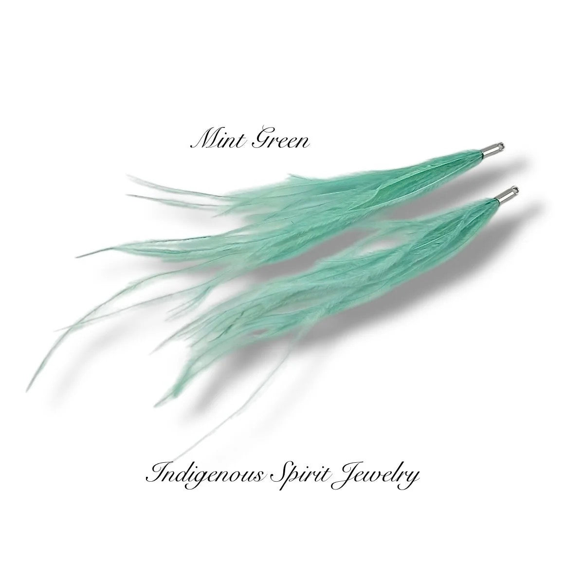 Long Feather - Narrow Silver Base Connectors