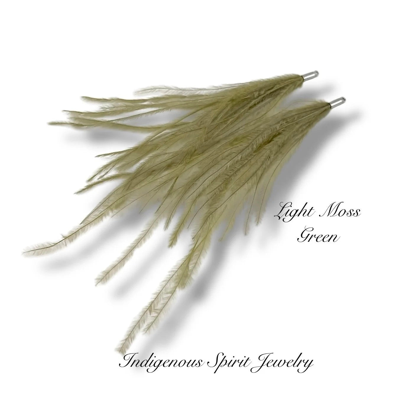 Long Feather - Narrow Silver Base Connectors