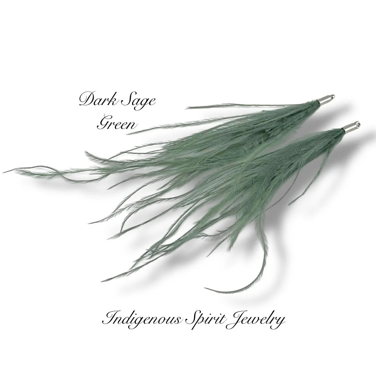 Long Feather - Narrow Silver Base Connectors